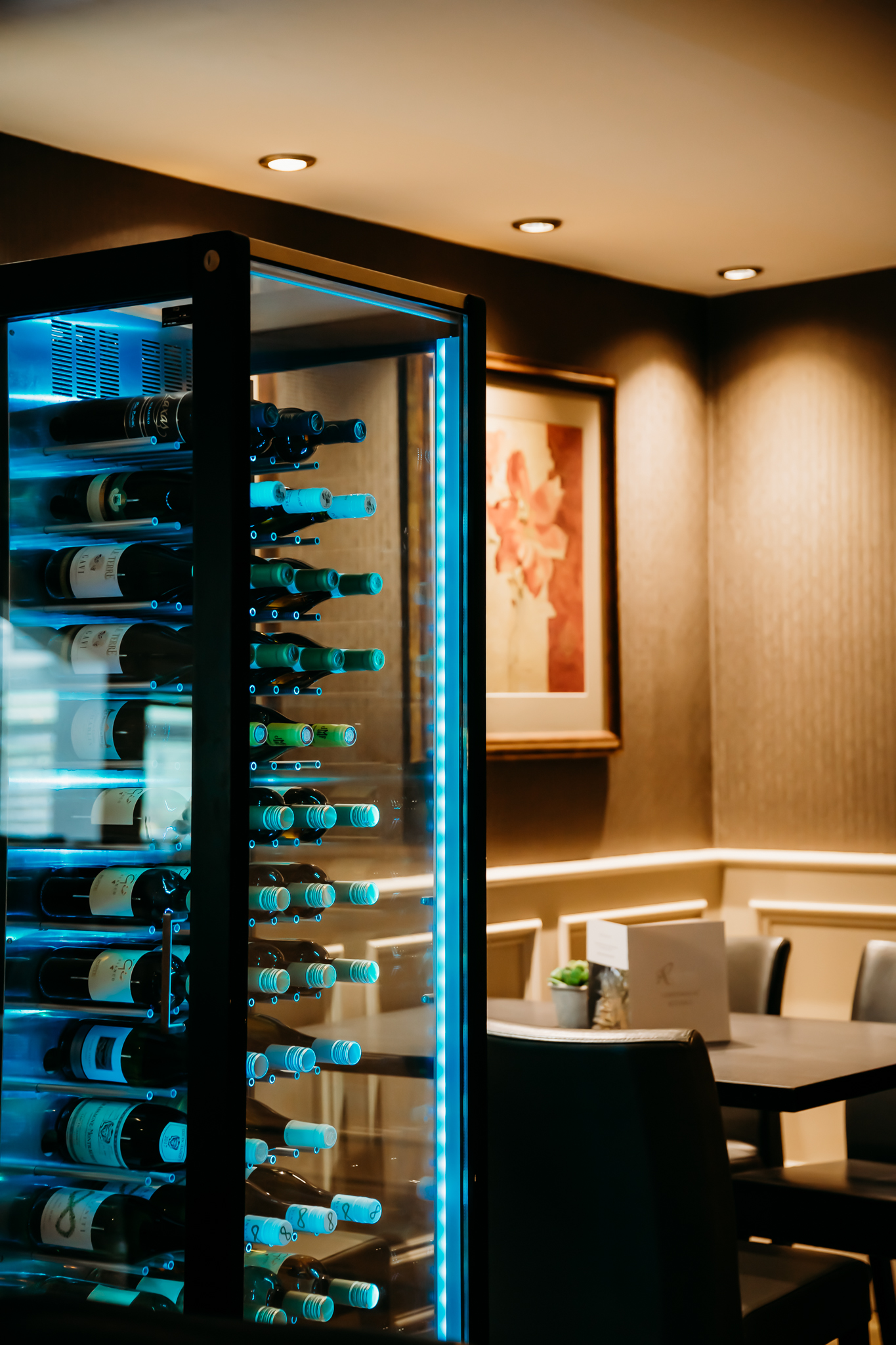 wine cooler standing in the restaurant